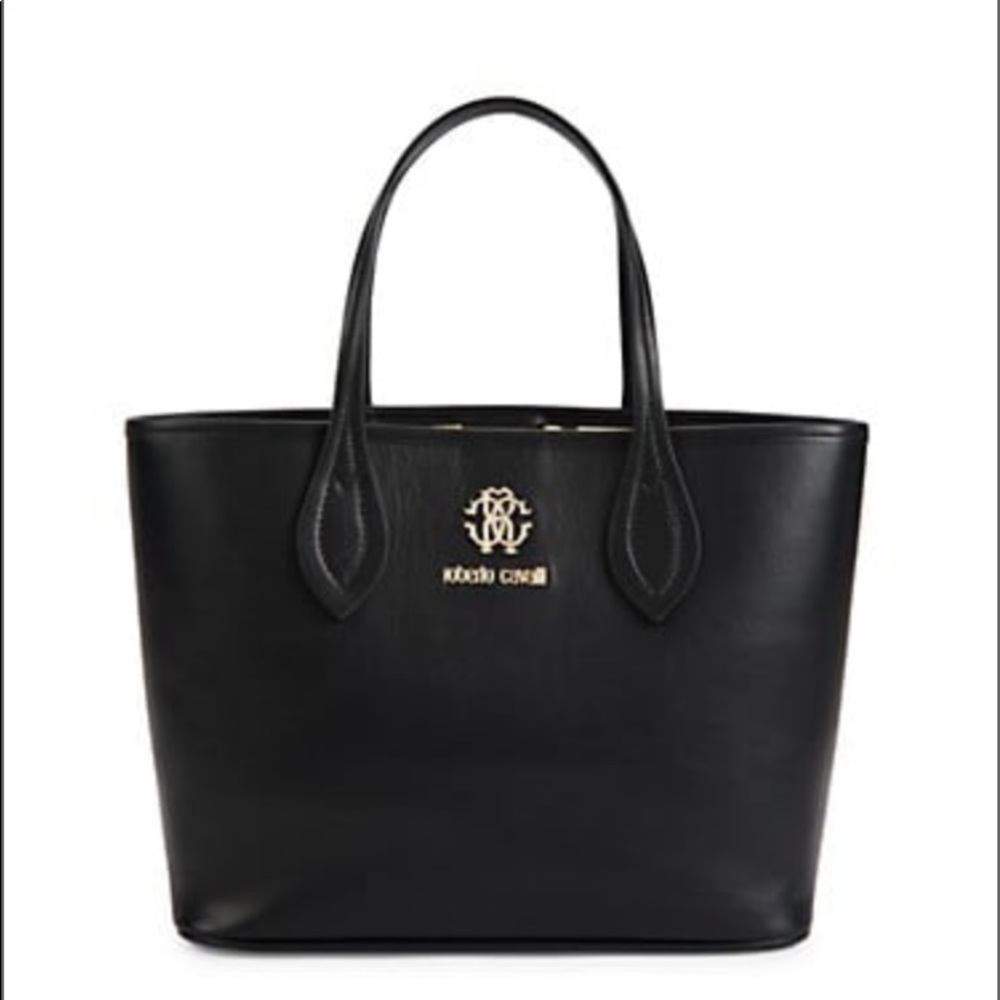 $2500 Roberto Cavalli Leather Box Tote NWOT From Saks
